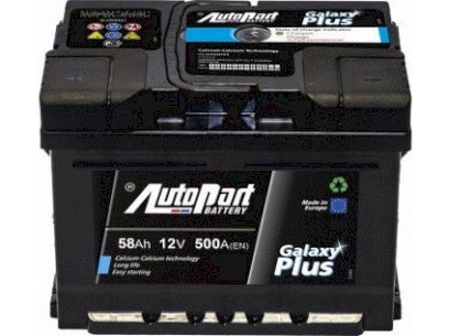 Autobaterie 12V  58Ah L AUTOPART GALAXY PLUS 500A 242x175x190mm